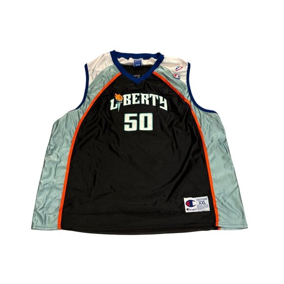Vintage 90s Champion New York Liberty Rebecca Lobo #50 WNBA Jersey Size 2XL - Picture 1 of 9